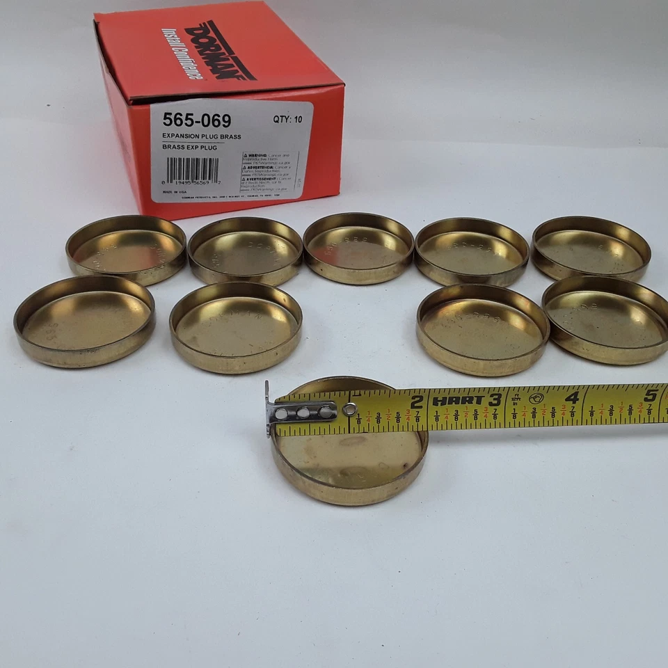 Juego de 10 enchufes de expansión de copa de latón con núcleo de motor de 2 pulgadas de altura SC para Dodge Buick Jeep Foto 2 de 4