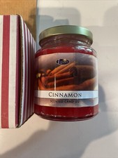 Langley 10oz CINNAMON Wax Candle W/ Lid - MADE IN USA Boxed