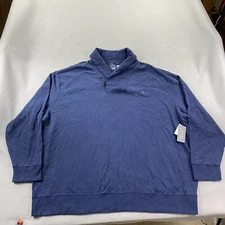 Polo Ralph Lauren Sweater Mens 4XB Navy Sweatshirt Shawl Neck Pullover Pony