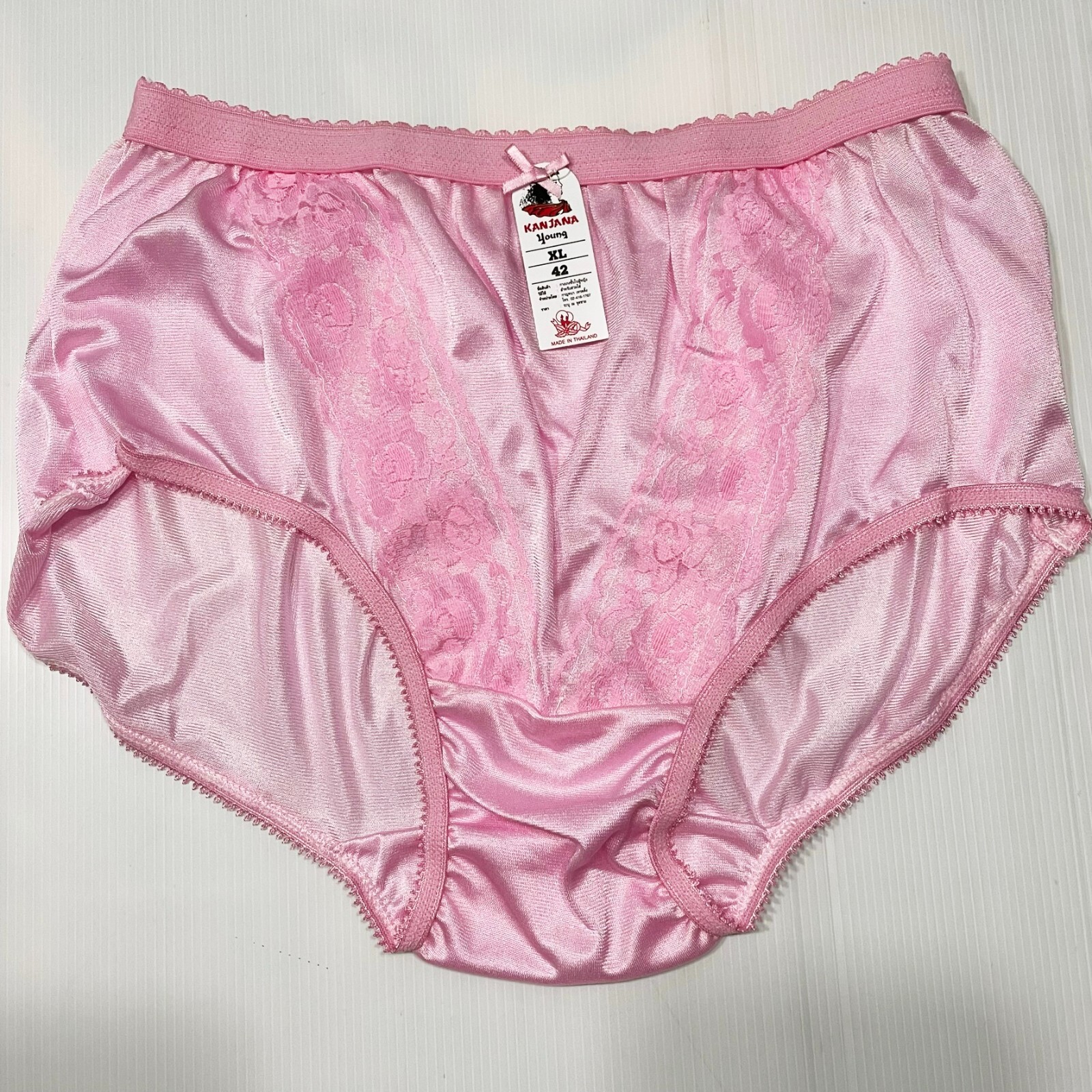 Buy Briefs Nylon Panties NLH02D13 Pink Handmade Vintage Style