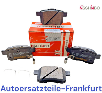 NISSHINBO Bremsbeläge HINTEN für HONDA ACCORD IX CR,  8 CU, VIII Tourer CW