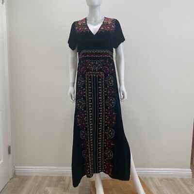Johnny Was Maxi Velvet Dress Small NWOT Reg $378 Embroidered Black | eBay Johnny Was Maxi Velvet Dress Small NWOT Reg $378 Embroidered Black | eBay