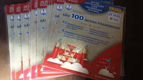 LOT 5 SETS Extra Update Set 92 + 8 Stickers BRAZIL Panini World Cup 2018 - 第 4/12 張圖片