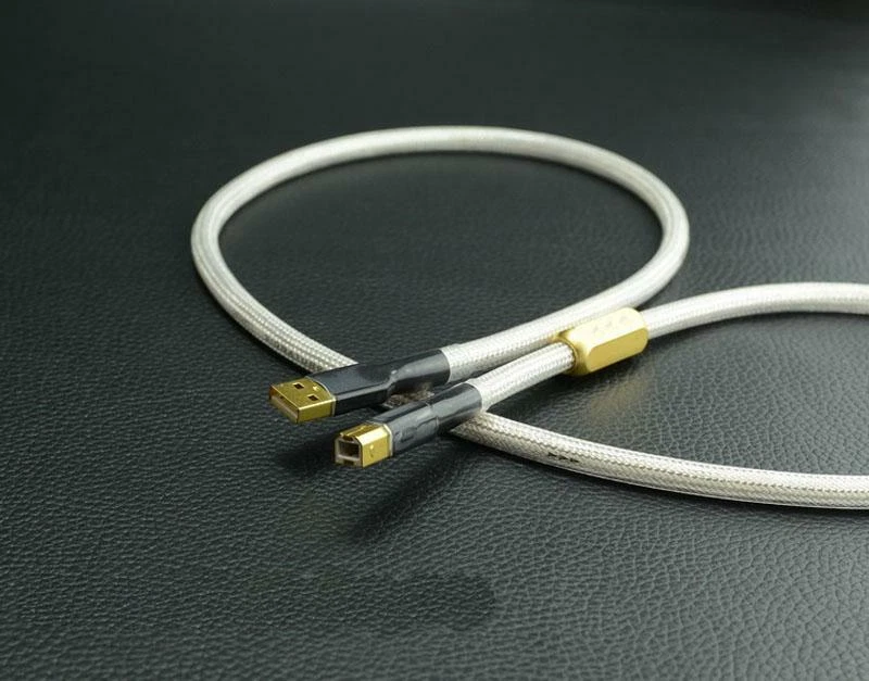 HiFi USB Audio Interconnect Cable DAC USB B Type A B 4N Copper Wire digital - Image 3 of 4