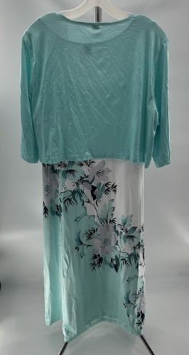 Dress Sleeveless Maxi Jacket Floral Use Measurements NEW XL - 3X Shein Curve - Picture 2 of 11