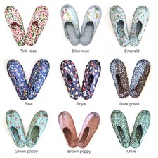 Washable Cotton Quilted Double-padded Non-slip Open or Closed Toe IndoorSlippers