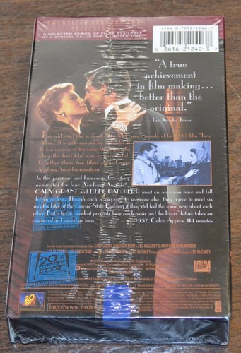 AN AFFAIR TO REMEMBER New Sealed VHS Twentieth Century Fox Video Selections - Picture 2 of 2