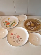 Melamine Plates Set Of 6 National Home Products Artisian Ware Flowers