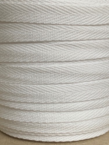 Cotton Herringbone Webbing Heading 10mm Apron 3 colours - sold by the metre - Picture 3 of 9