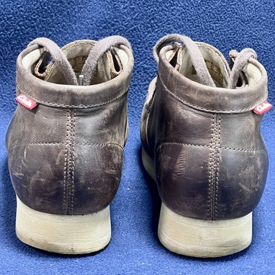 Clarks Originals Brown Waxed Leather Wallabee Boots Mens US 