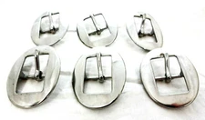 Lot of 6 Stainless Steel Cart Buckles Horse Tack Headstall Belts Hardware Sizes