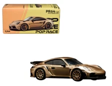 Pop Race 1:64 Porsche 992 Stinger GTR Gold Diecast Model Car PR640042