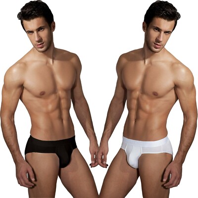 Doreanse 1205 Men Bikini Brief Cotton Boxers Soft Sportive White Black