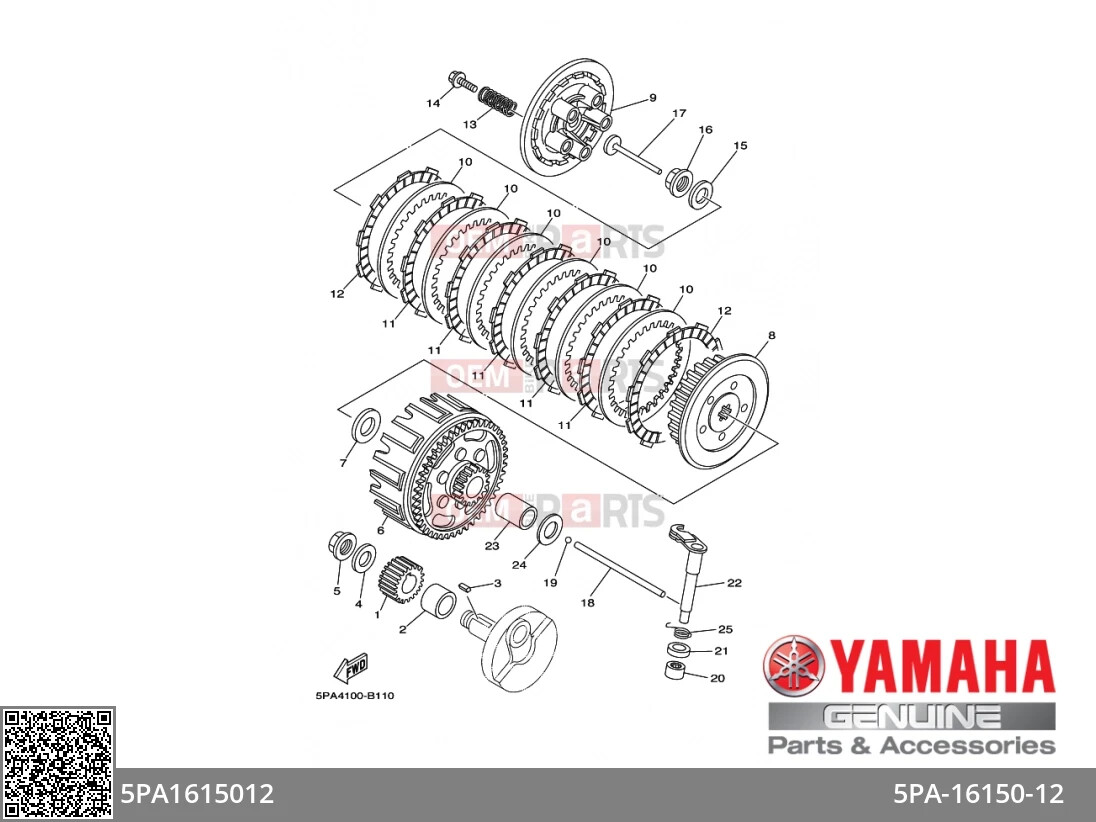 YAMAHA GENUINE 2002 - 2022 YZ85 YZ 65 85 CLUTCH BASKET W/ GEAR 5PA