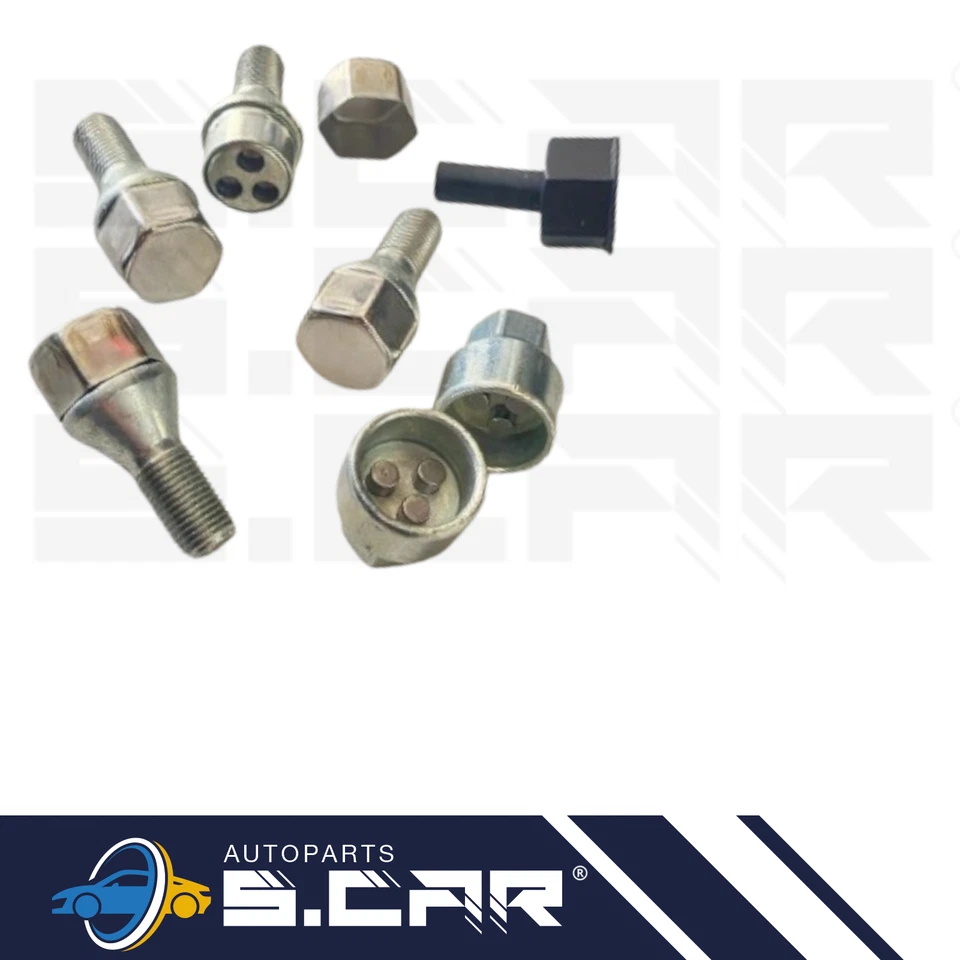 FARAD Kit 4 Bulloni Antifurto Per AUDI A3 A4 Cerchi Ruote Stil Bull ZA - Immagine 3 di 4