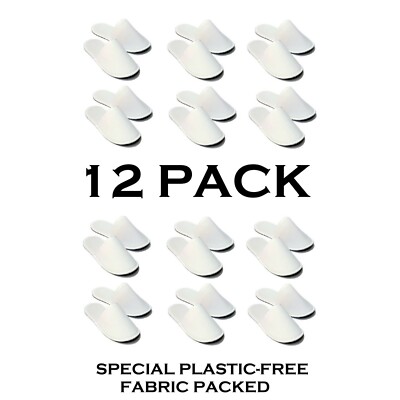 Chochili 12 Pairs Fabric Packed Disposable Hotel Slippers for Spa Wedding