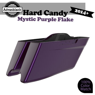 HARD CANDY MYSTIC PURPLE FLAKE CVO Tapered Extended Saddlebag Fits