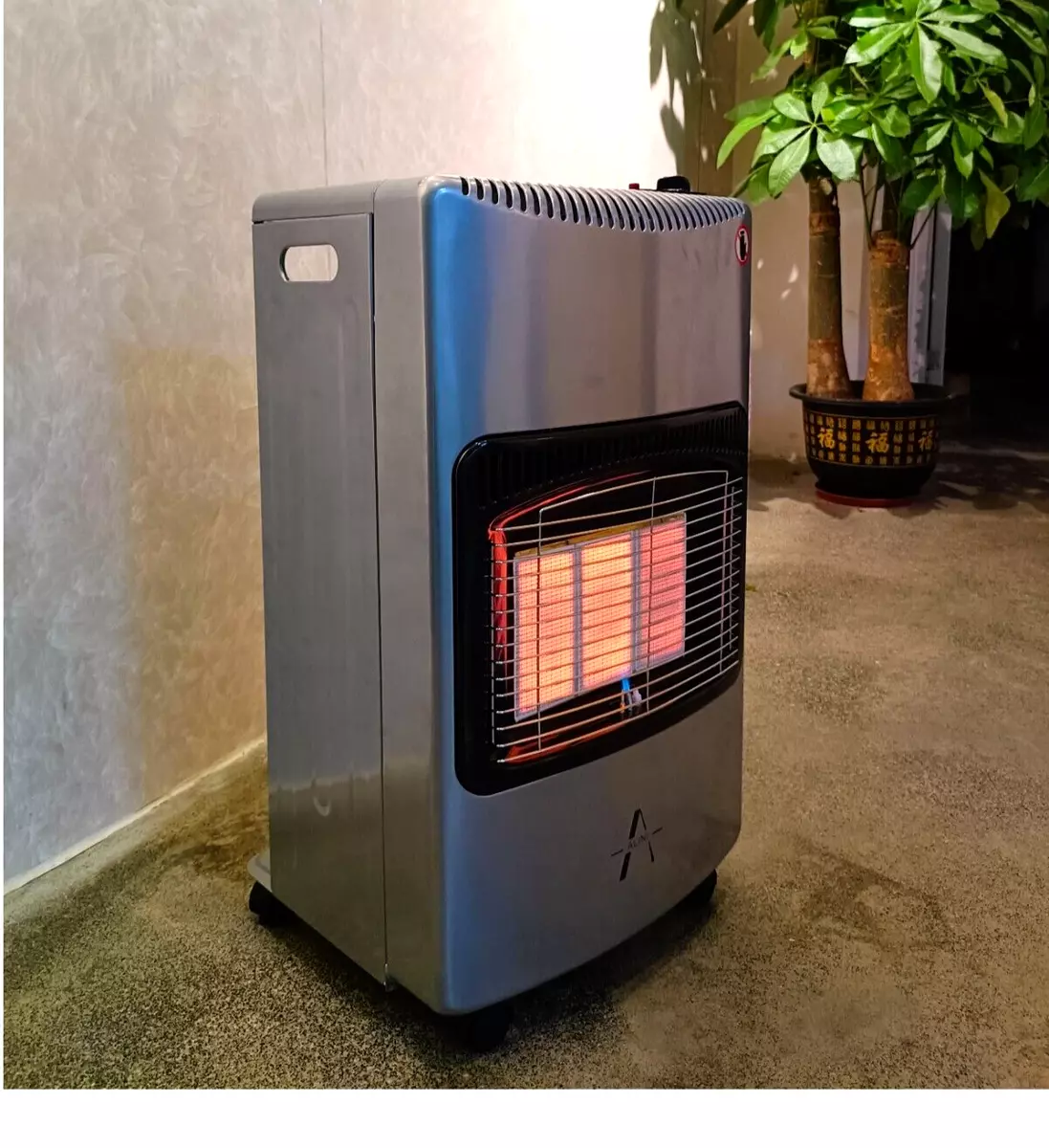 ALINI 4.2kw Folding Portable Indoor Gas Heater Home Butane Gas Regulator Hose