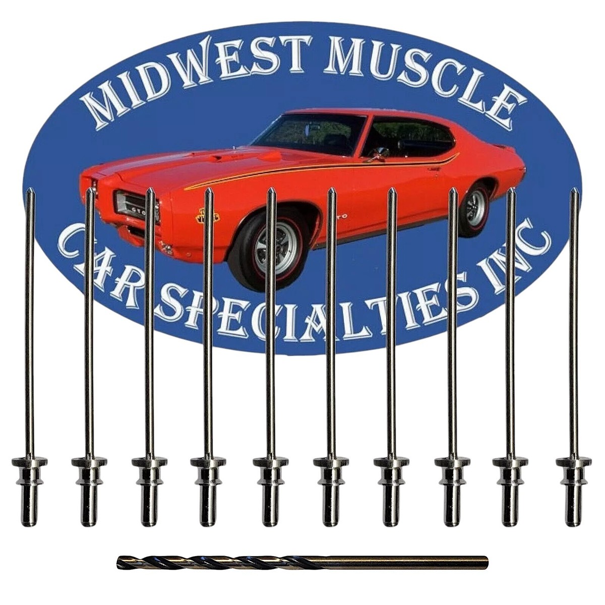 Windshield Trim Molding Clip Pin Rivet Stud With Drill Bit Fits