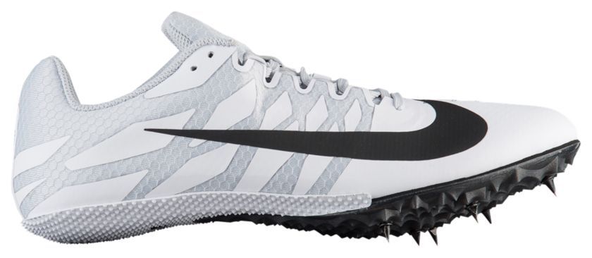 Nike Zoom Rival S 9 Men's White/Black/Pure Platinum 07564100 Nike Zoom Rival S 9 Men's White/Black/Pure Platinum 07564100