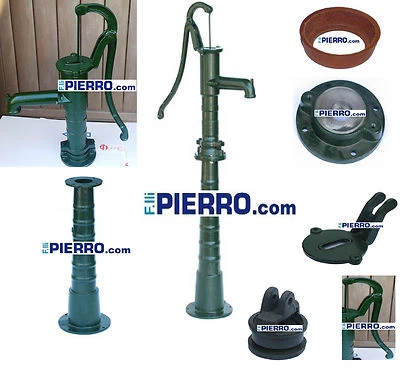 FONDERIA INNOCENTI Pompa mano pozzo elephas ghisa fontana acqua manuale guarnizione stantuffo cuoio