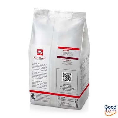 Illy Whole Bean Medium Roast Coffee Classico - 500g