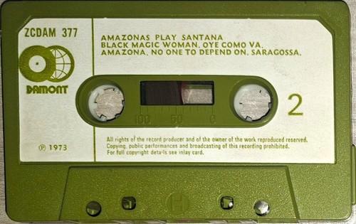 Amazonas - Amazonas Play Santana - ZCDAM 377 - Music Cassette - F / VG+ - Picture 5 of 5