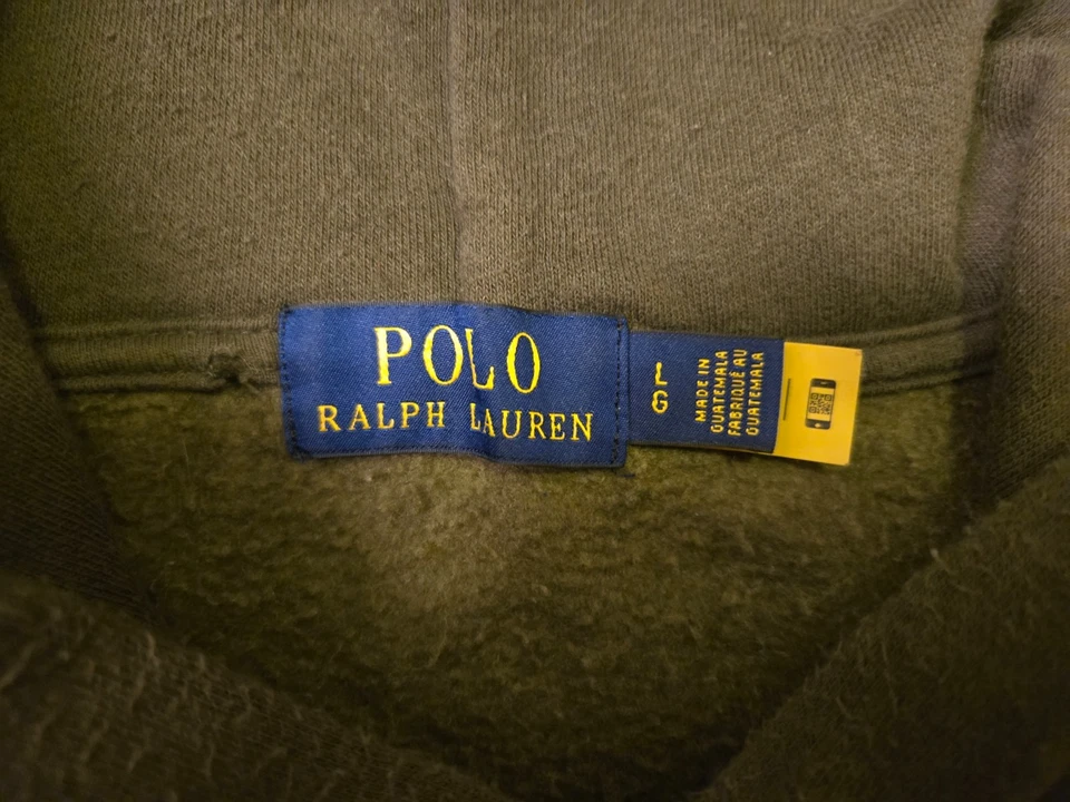 Polo Ralph Lauren 高科技 Polo 熊 卫衣 连帽夹克 大号 绿色 罕见 — 第 4/4 张图片