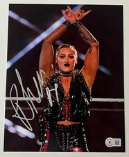 RHEA RIPLEY SIGNED WWE RAW THE NIGHTMARE 8x10 PHOTO H w/EXACT PROOF BECKETT COA