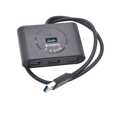 USB Hub USB 3.0 Hub 4-Port für Laptop-Computer-Telefon-Tablet (schwarz)
