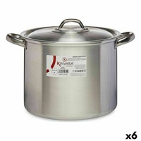 Kochtopf Mit Deckel Ø 24 Cm Silberfarben Aluminium 6 StüCk