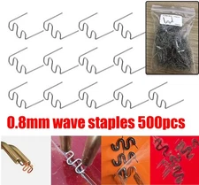 500 Pcs Standard Pre-Cut 0.8mm Wave Hot Staple For Plastic Stapler Repair Welder