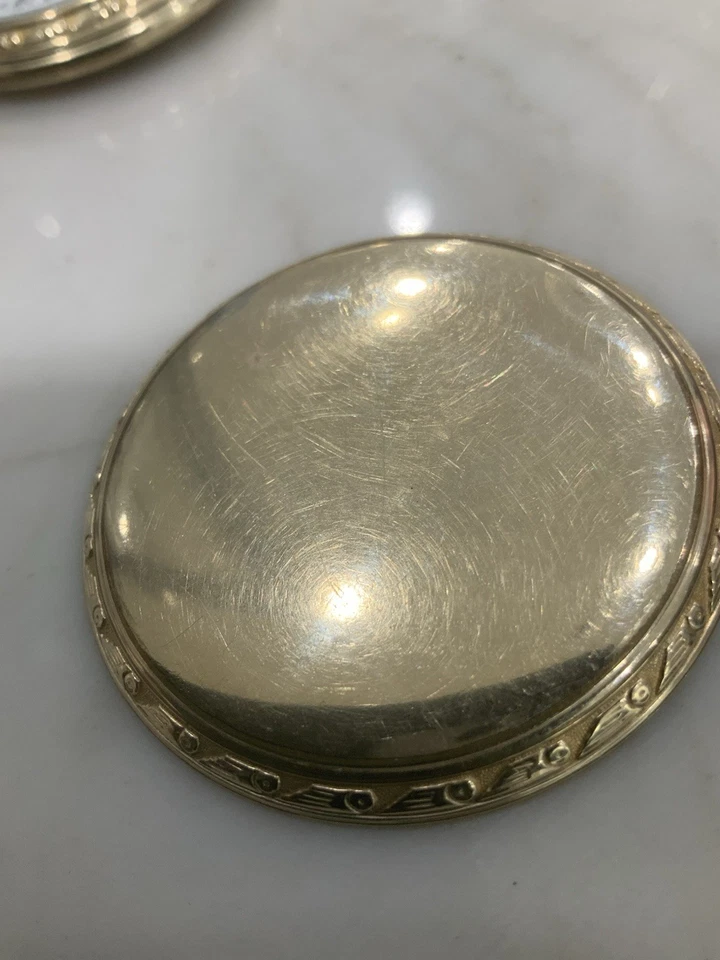 Vintage 1943 Hamilton 16s/21j Model 5 Grade 992B GF Pocket Watch Serviced - Image 4 of 4