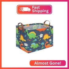 FXOLCSHE Easter Dinosaur Basket for Boys,Nursery Hamper,Waterproof folding laund