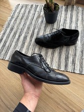 PRADA MEN’S OXFORD LEATHER SHOES BLACK CASUAL LUXURY DERBY OLD MONEY 2EB109 Sz 6