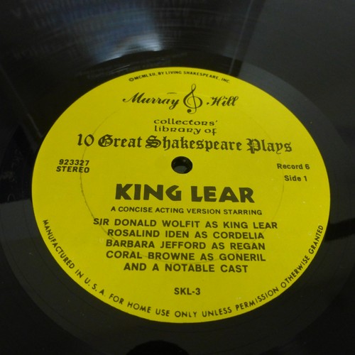 Collectors’ Library of 10 Great Shakespeare Plays 10 Record Set w/Booklet Vinyl - Foto 8 di 19