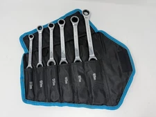 GEARDRIVE 6-Pc Metric Reversible Double Box Ratchet Wrench Set 8-19mm w/ Pouch