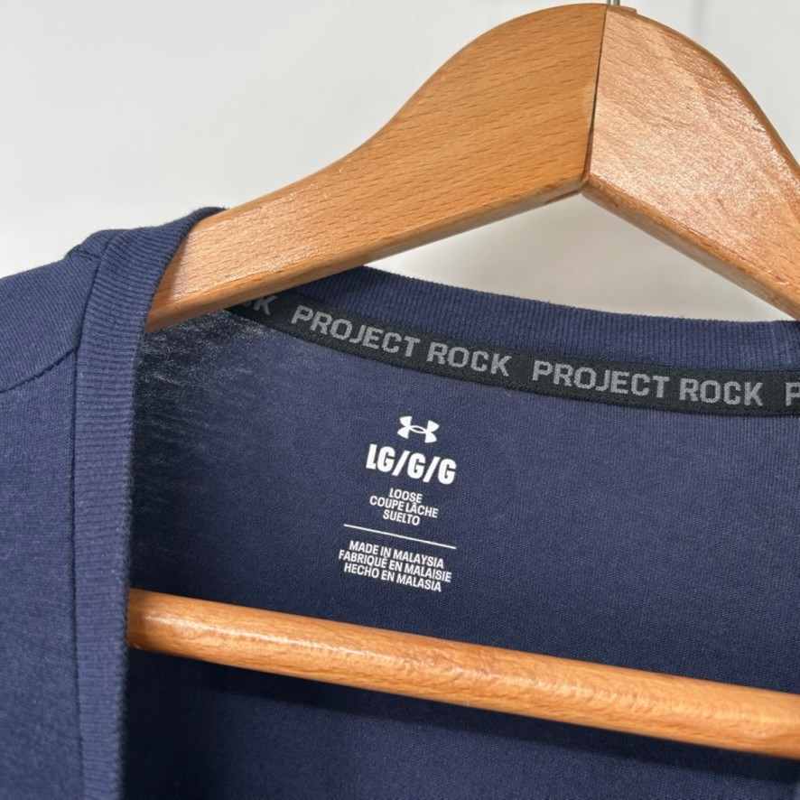 Under Armour Shirt Mens Large Blue Project Rock Graphic BSR Tee Short Sleeve thumbnail 5