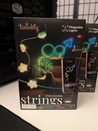 Twinkly Star-shaped LED String Lights, Smart USB-C RGB Light Strings