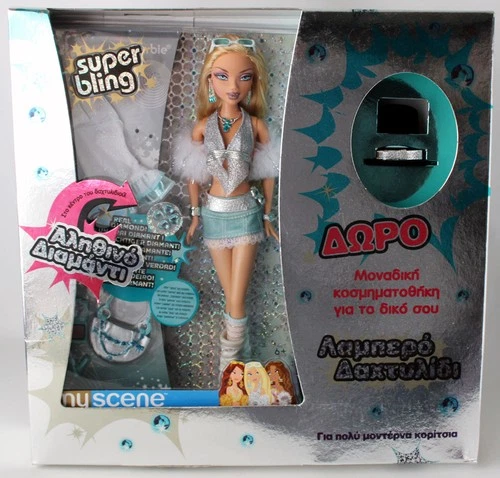 2005 My Scene Super Bling Barbie Doll + Real Diamond Ring Mattel J1038 New !