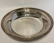 TOWLE Silver Serving Bowl Beaded Edge 10in EUC Heavy Plated