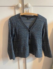 COS Navy Patterned Swing Cardigan