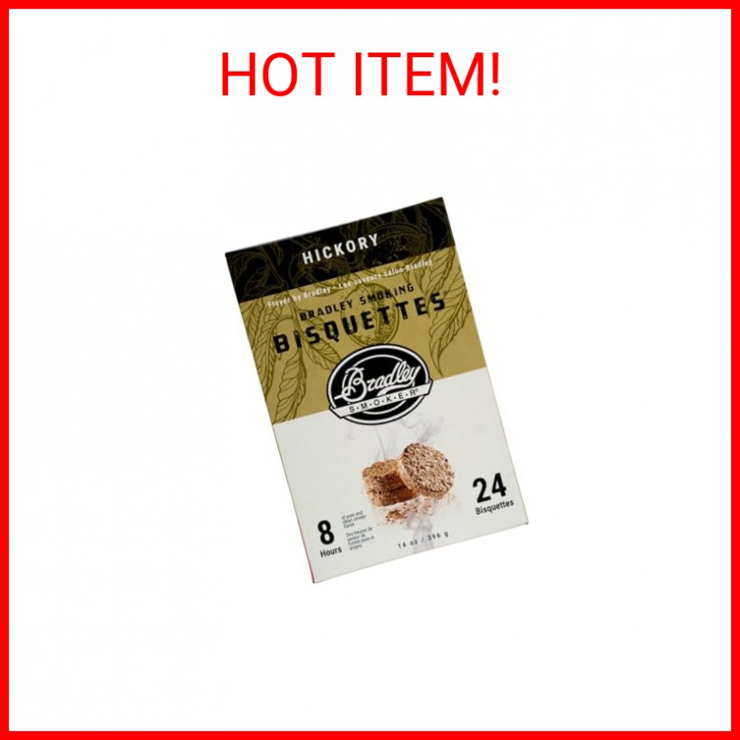 Bradley Smoker Bisquettes For Grilling and BBQ, Hickory Spec