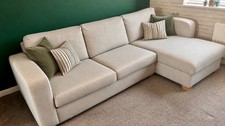 DFS Grey Blended Fabric Corner Sofa Bed Storage Chaise 4-Seater 270cm