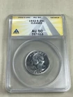 1932 S Washington Quarter 25c. ANACS AU50 Details Cleaned (1084). Free Shipping.