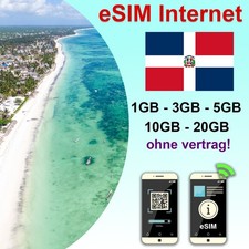eSIM Dominikanische Republik &ndash; Nur Internet, Keine physische SIM | Karibik E-Sim