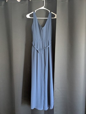 Size 0 navy blue tank chiffon tulip hem chiffon dress David's Bridal