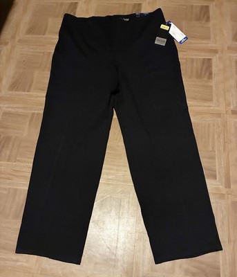 Women's Slim Factor by Investments Plus Black Ankle Pants 1X dress Pants |  eBay