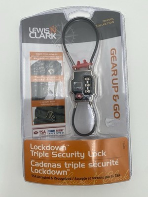 Lewis N. Clark Lockdown Triple Security Lock TSA Accepted TSA80