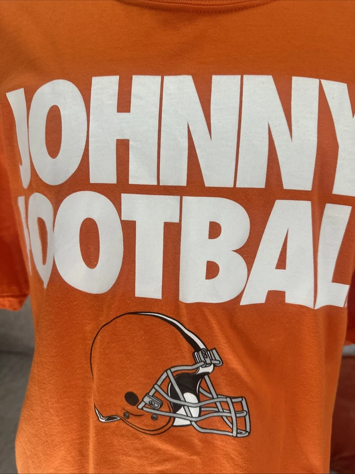 Camisa Cleveland Browns Para Hombre Grande Naranja Johnny Fútbol NFL Nike Foto 2 de 4